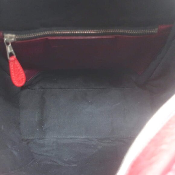 Balenciaga Bazar S Shopper Tote Red/Multi Striped Leather Crossbody Bag - Picture 13 of 15